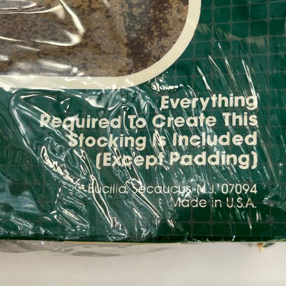 Bucilla Felt Applique Stocking Kit Mrs Frosty 20536 17" VTG Unopened - Picture 5 of 8